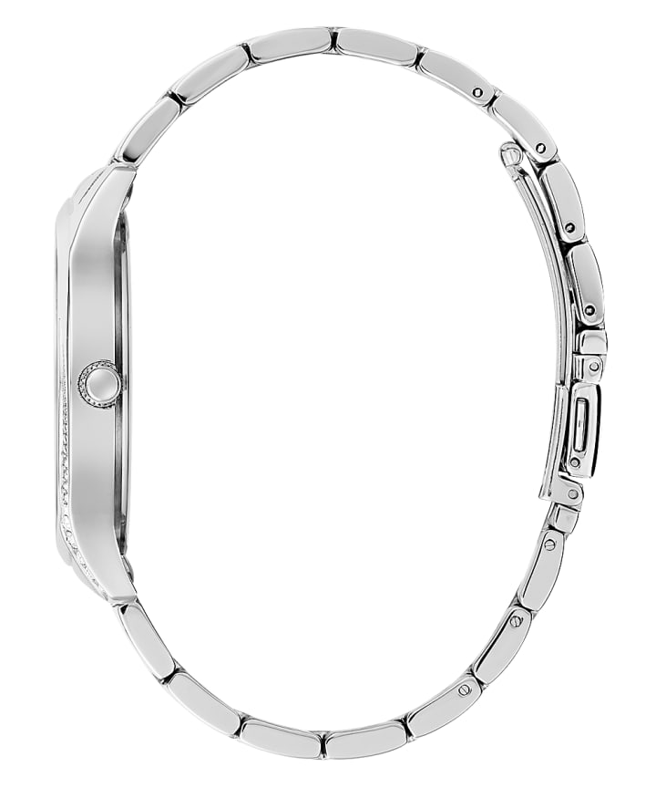 Silver Tone Case Silver Tone Stainless Steel Watch large