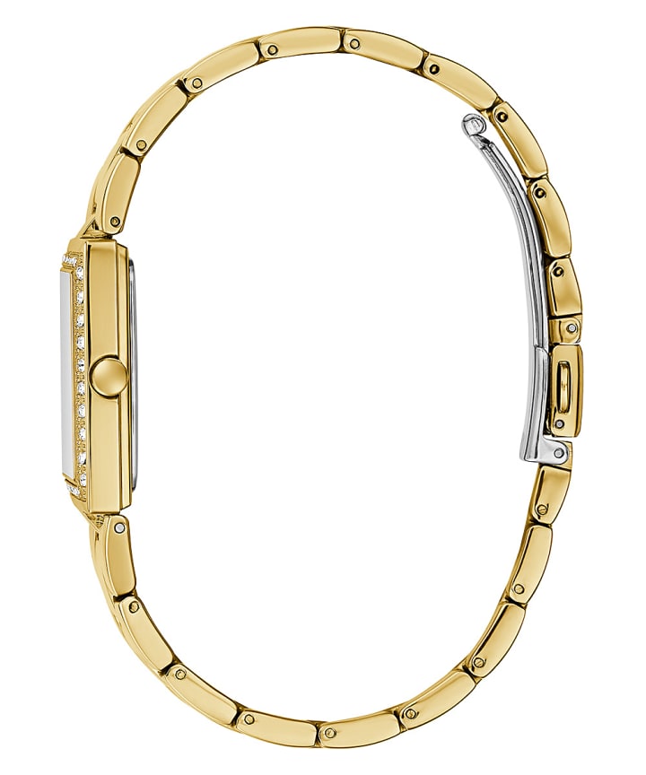 Gold Tone Case Gold Tone Stainless Steel Watch large