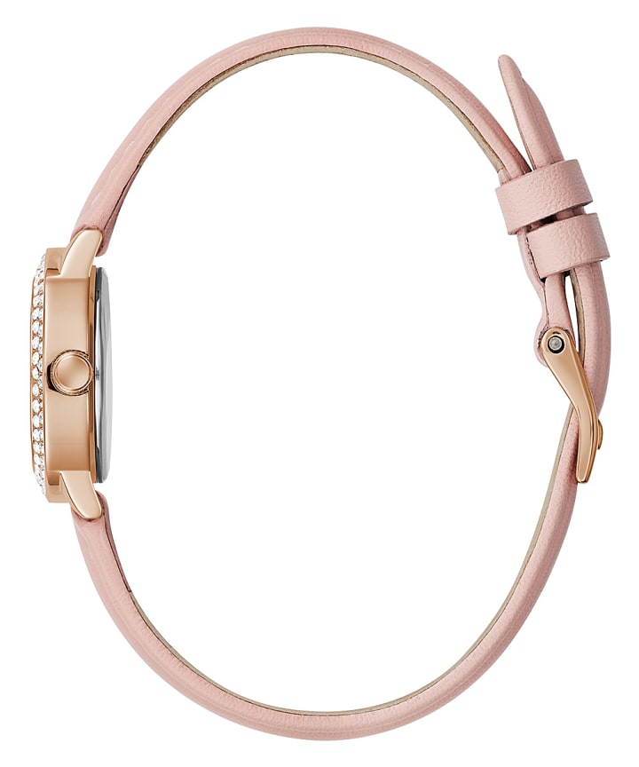 Rose Gold Tone Case Pink Genuine Leather Watch large