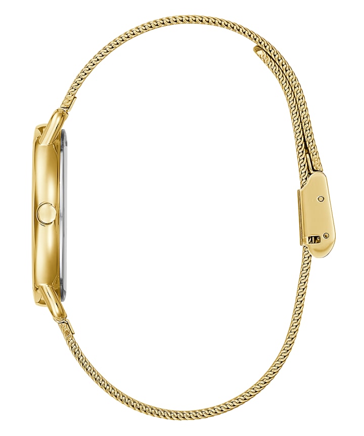Gold Tone Case Gold Tone Stainless Steel/Mesh Watch large