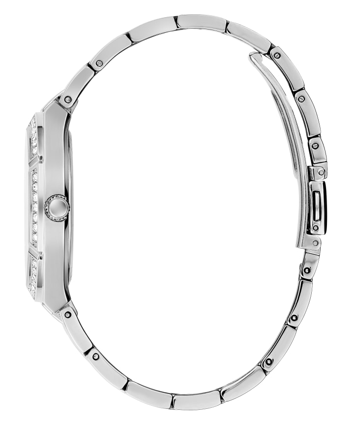 Silver Tone Case Silver Tone Stainless Steel Watch large