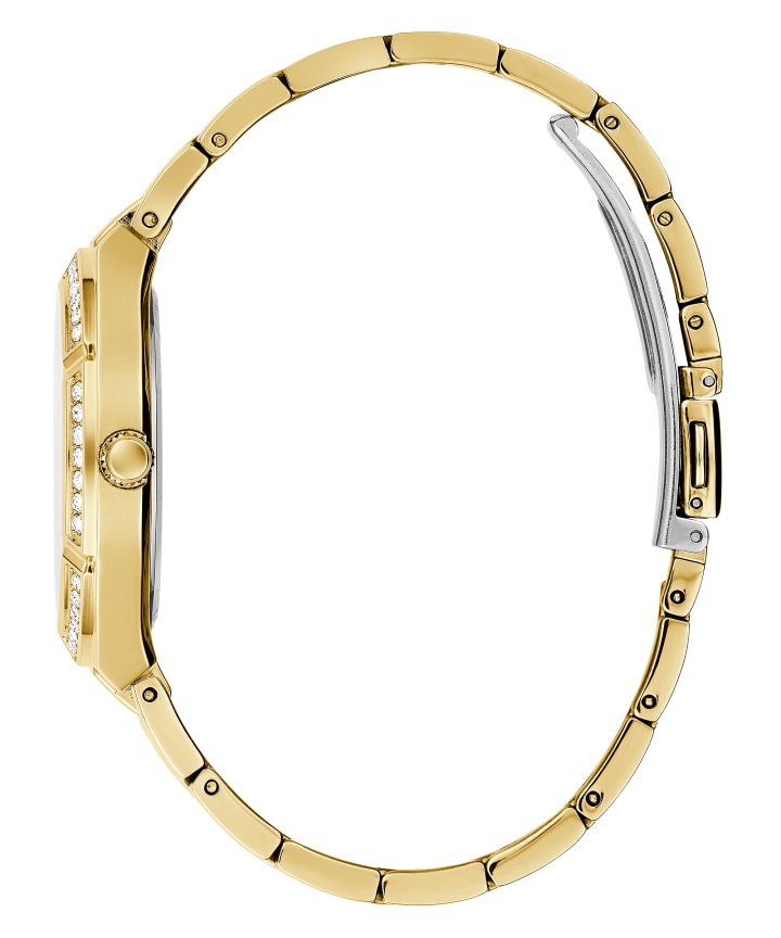 Gold Tone Case Gold Tone Stainless Steel Watch large