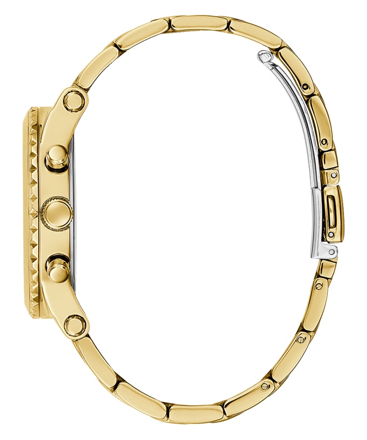 Gold Tone Case Gold Tone Stainless Steel Watch large