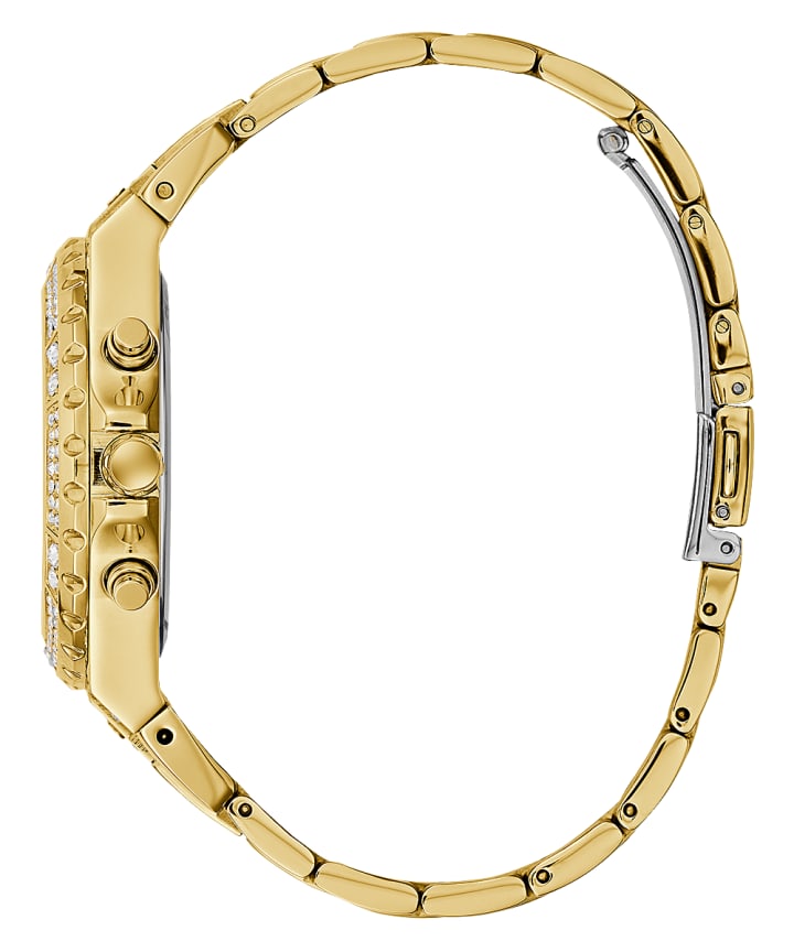 Gold Tone Case Gold Tone Stainless Steel Watch large