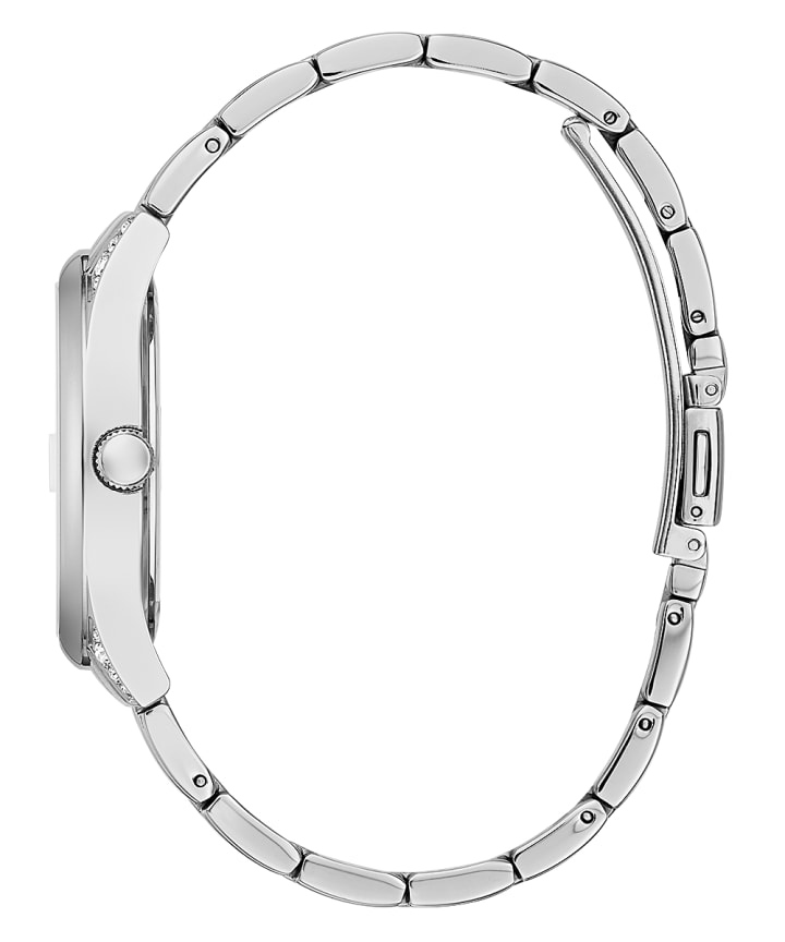 Silver Tone Case Silver Tone Stainless Steel Watch large