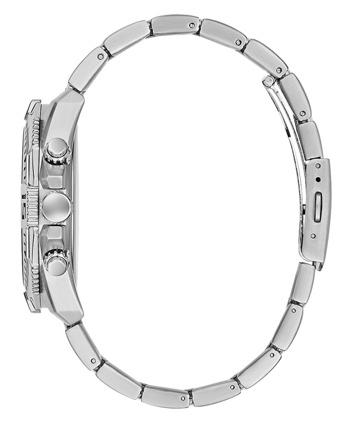 Silver Tone Case Silver Tone Stainless Steel Watch large