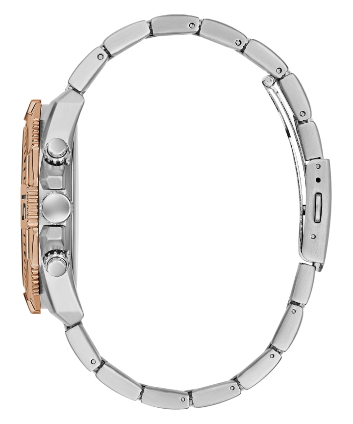 Silver Tone/Rose Gold Tone Case Silver Tone/Gold Tone Stainless Steel Watch large