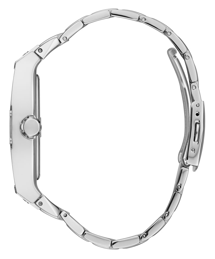 Silver Tone Case Silver Tone Stainless Steel Watch large