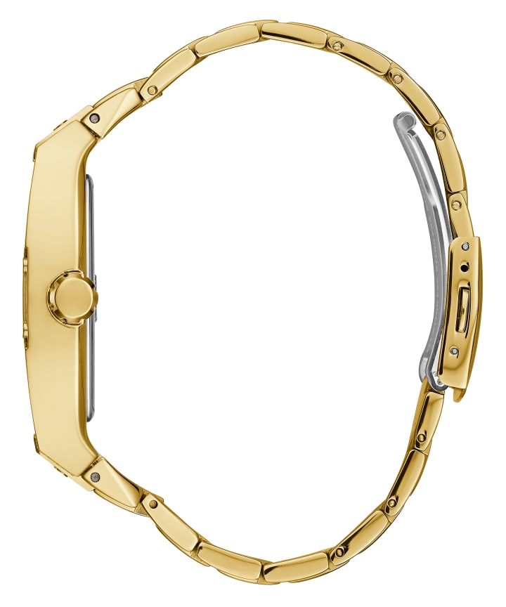 Gold Tone Case Gold Tone Stainless Steel Watch large