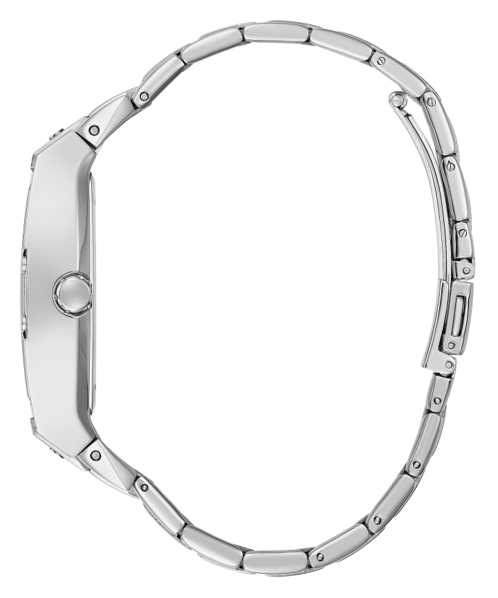 Silver Tone Case Silver Tone Stainless Steel Watch large