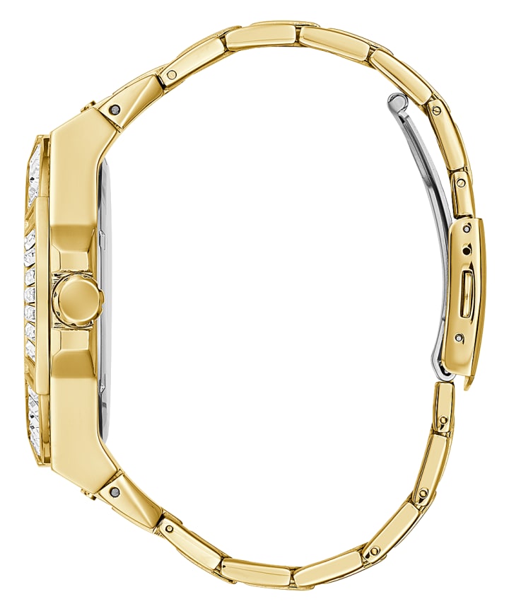 Gold Tone Case Gold Tone Stainless Steel Watch large