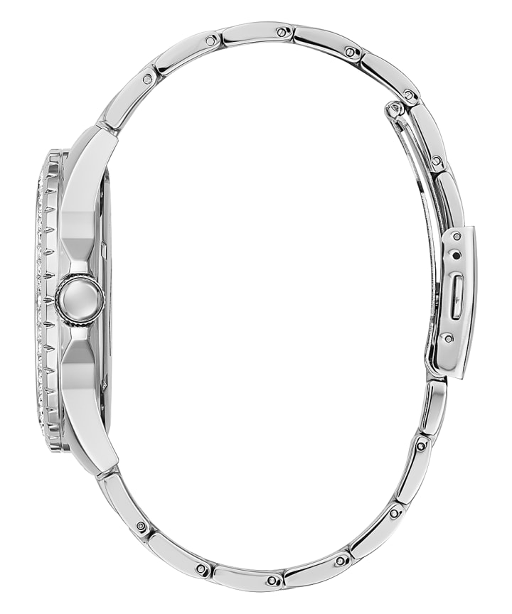 Silver Tone Case Silver Tone Stainless Steel Watch large