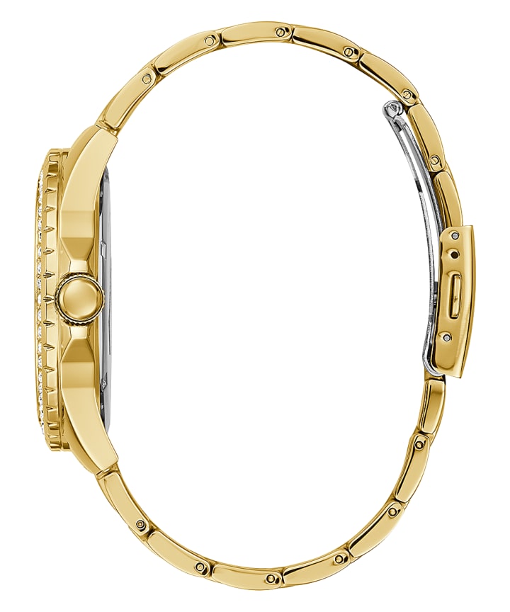 Gold Tone Case Gold Tone Stainless Steel Watch large