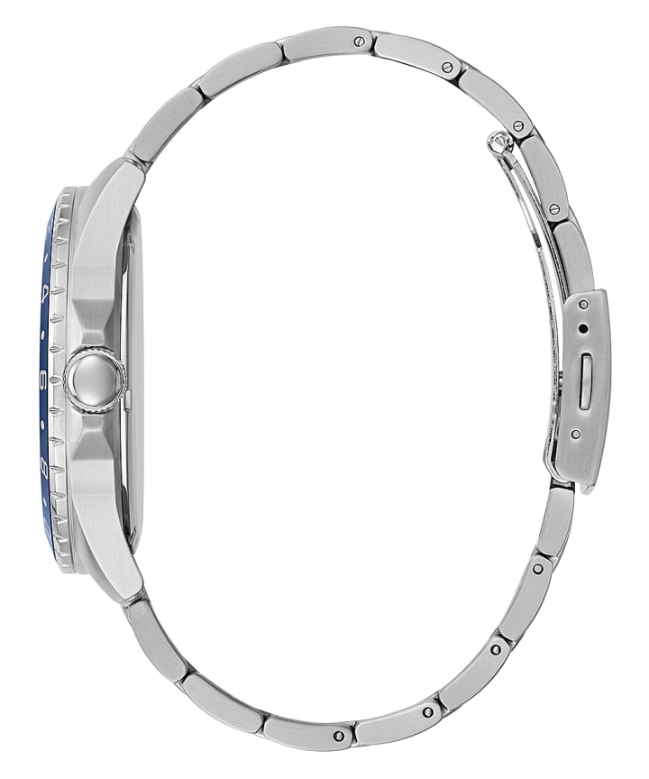Silver Tone Case Silver Tone Stainless Steel Watch large