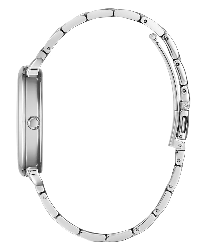 Silver Tone Case Silver Tone Stainless Steel Watch large
