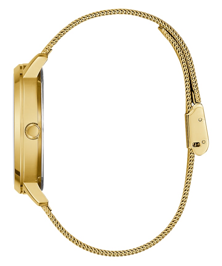 Gold Tone Case Gold Tone Stainless Steel/Mesh Watch large