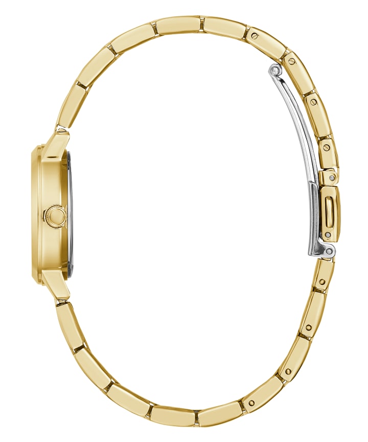 Gold Tone Case Gold Tone Stainless Steel Watch large