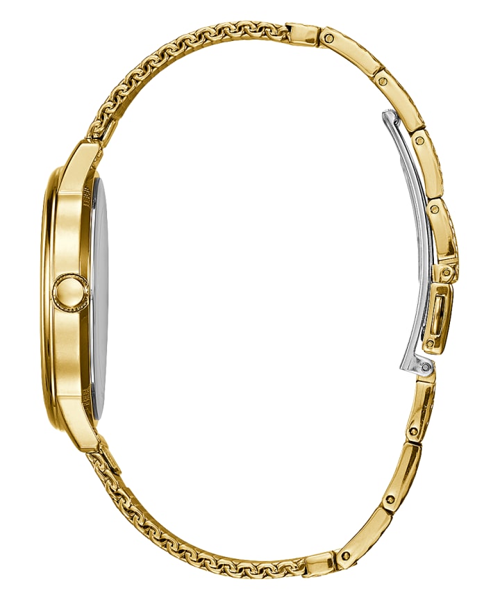 Gold Tone Case Gold Tone Stainless Steel/Mesh Watch large