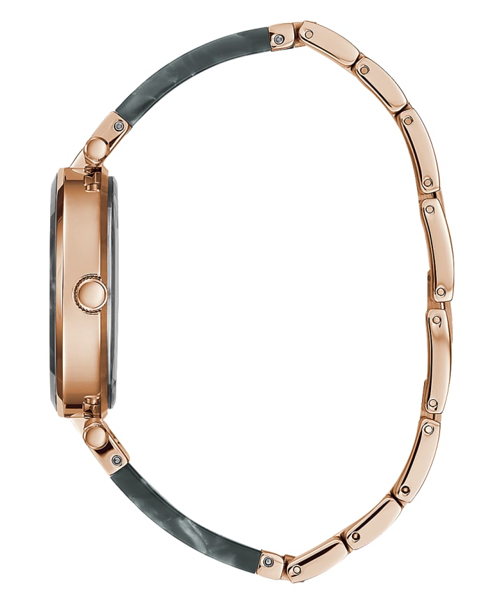 Rose Gold Tone Case Grey Resin Watch large