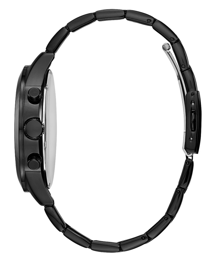 Black Case Black Stainless Steel Watch large