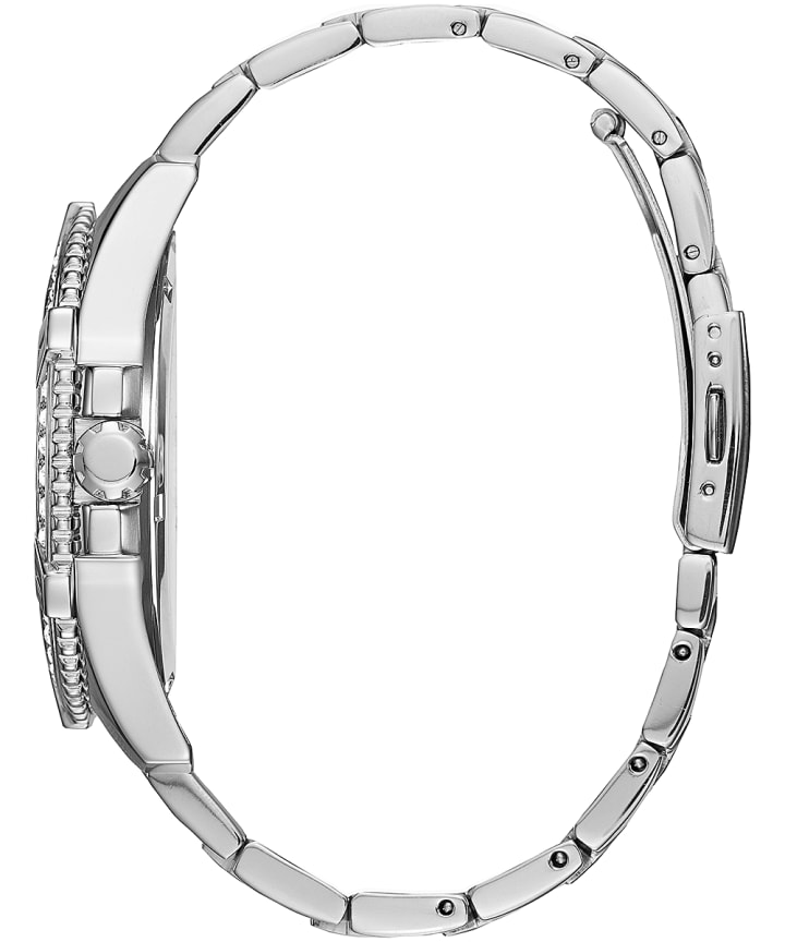 Silver Tone Case Silver Tone Stainless Steel Watch large