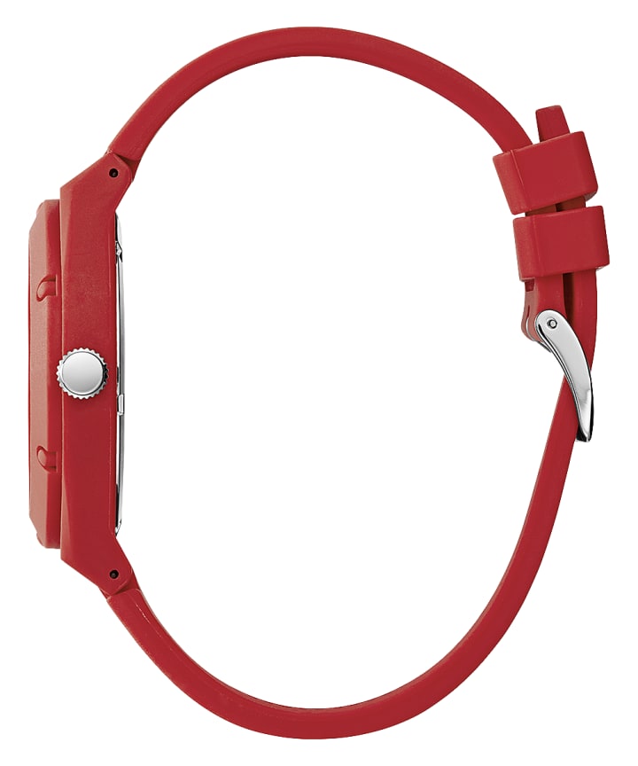 Red Case Red Silicone Watch large