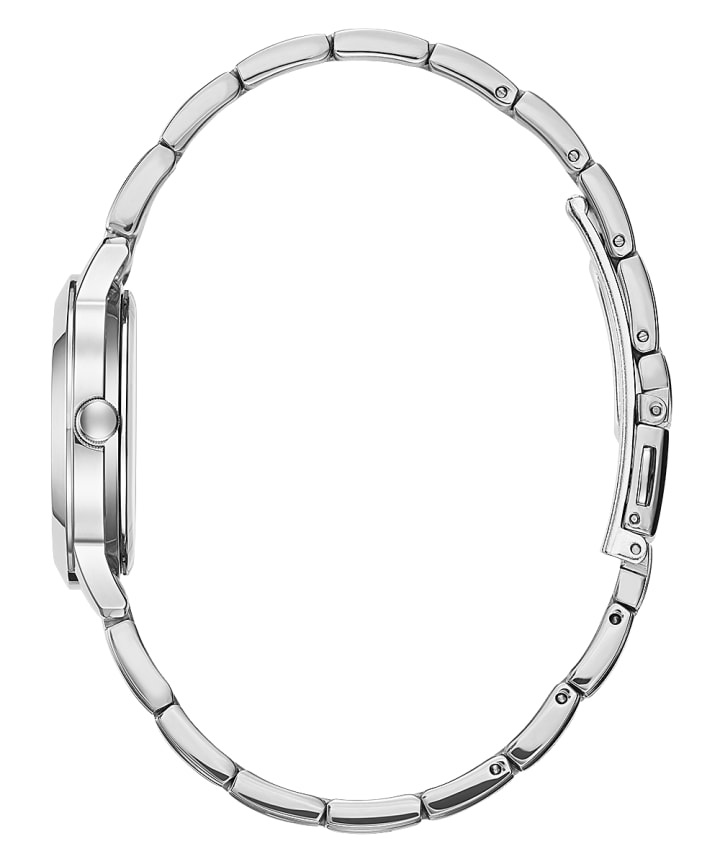 Silver Tone Case Silver Tone Stainless Steel Watch large