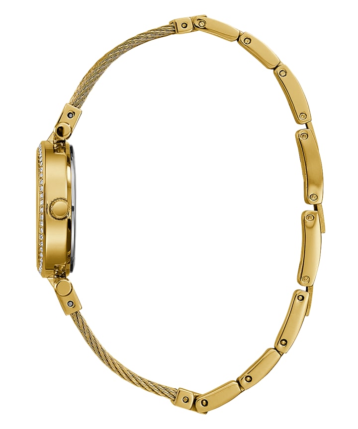 Gold Tone Case Gold Tone Stainless Steel/Mesh Watch large