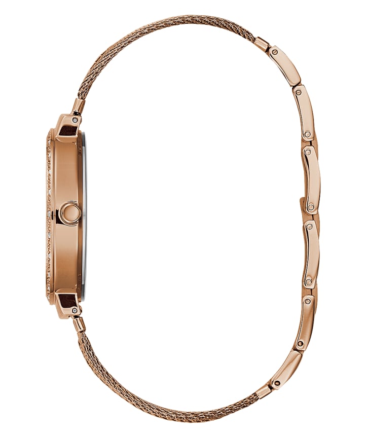 Rose Gold Tone Case Rose Gold Tone Stainless Steel/Mesh Watch large