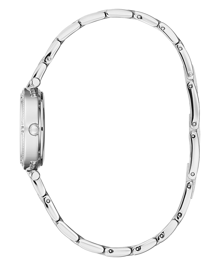 Silver Tone Case Silver Tone Stainless Steel Watch large