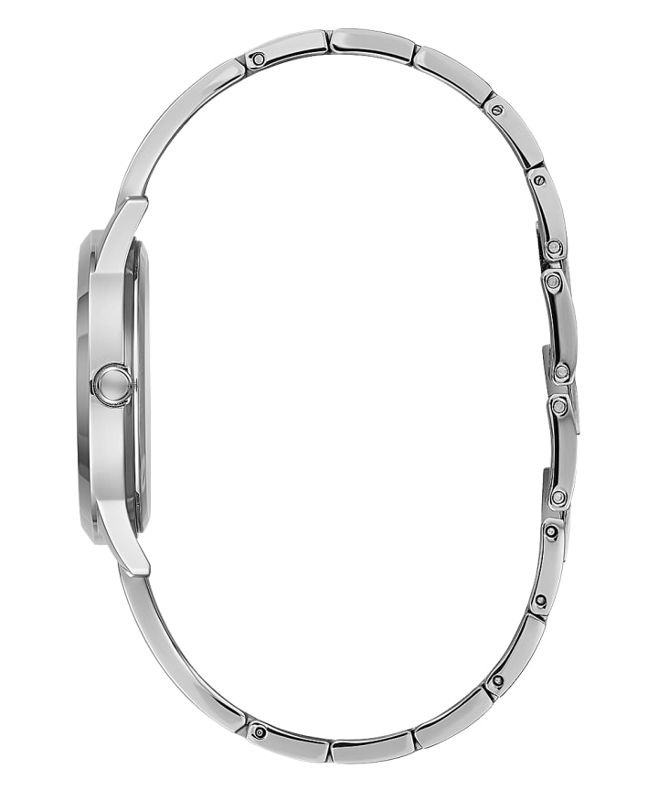 Silver Tone Case Silver Tone Stainless Steel Watch large