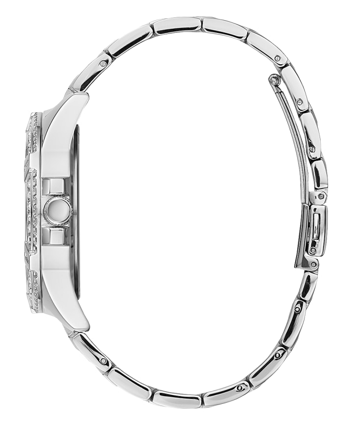 Silver Tone Case Silver Tone Stainless Steel Watch large