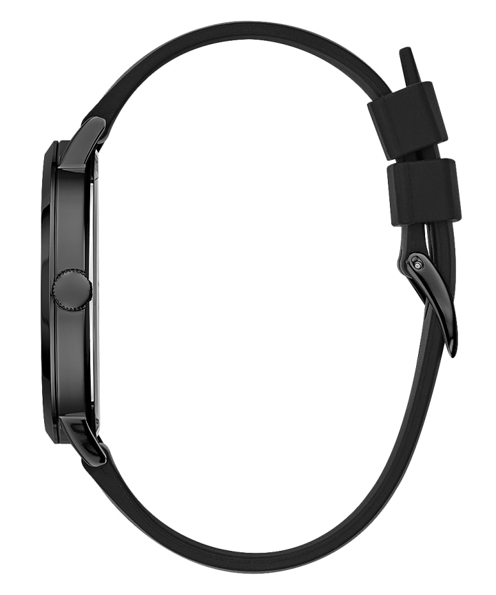 Black Case Black Silicone Watch large