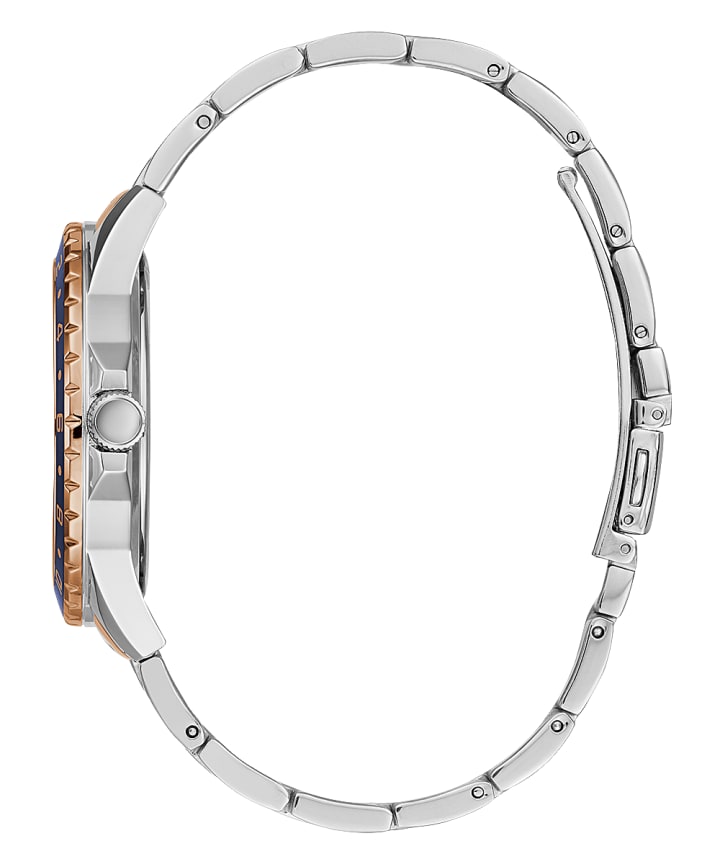 Silver Tone Case Silver Tone/Rose Gold Tone Stainless Steel Watch large