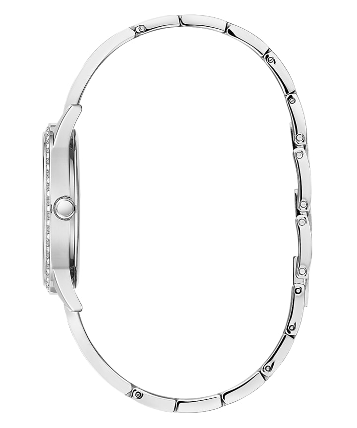 Silver Tone Case Silver Tone Stainless Steel Watch large