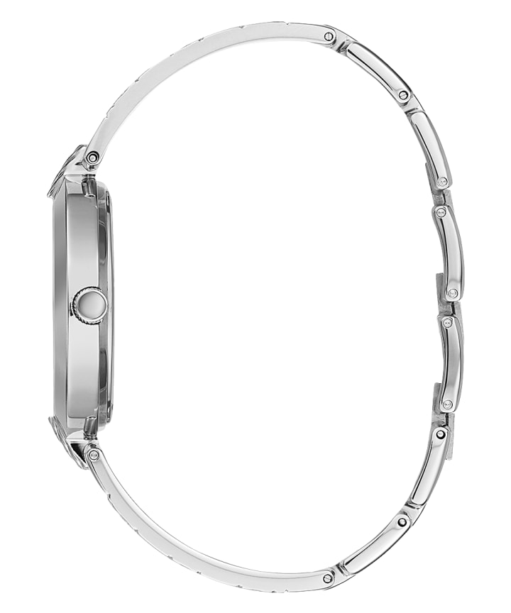 Silver Tone Case Silver Tone Stainless Steel Watch large