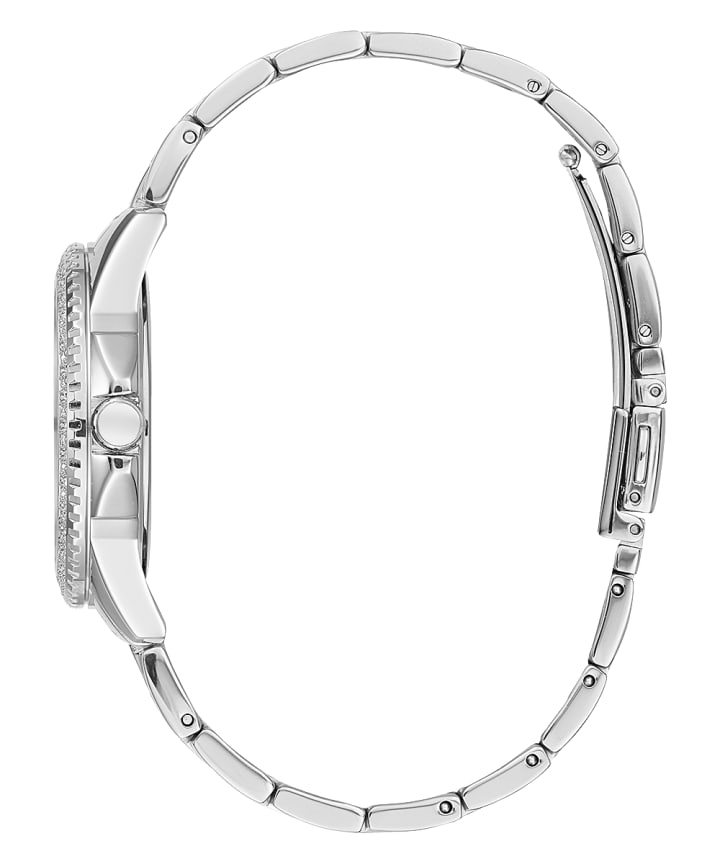 Silver Tone Case Silver Tone Stainless Steel Watch large