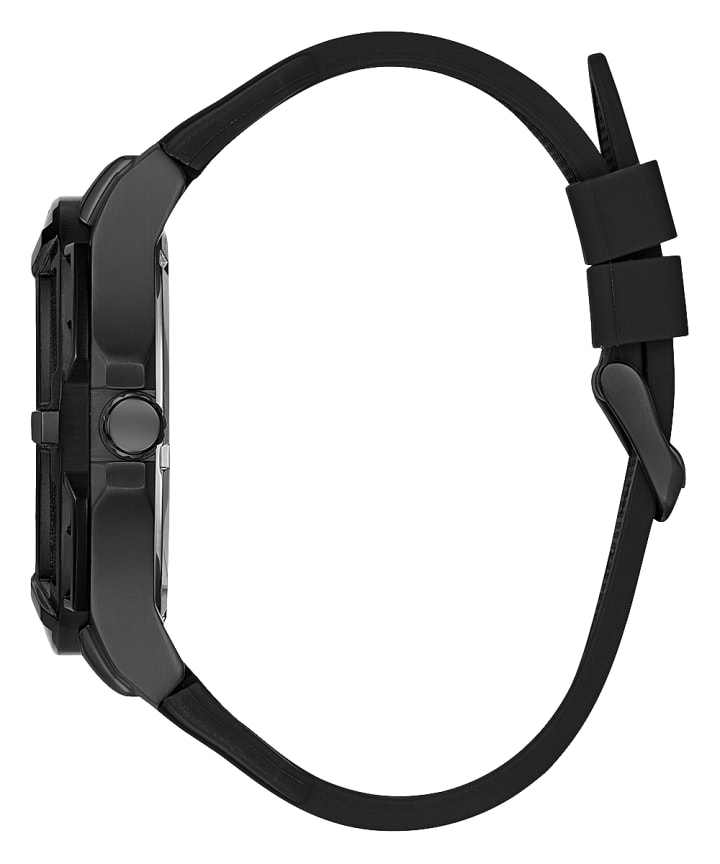 Black Case Black Silicone Watch large