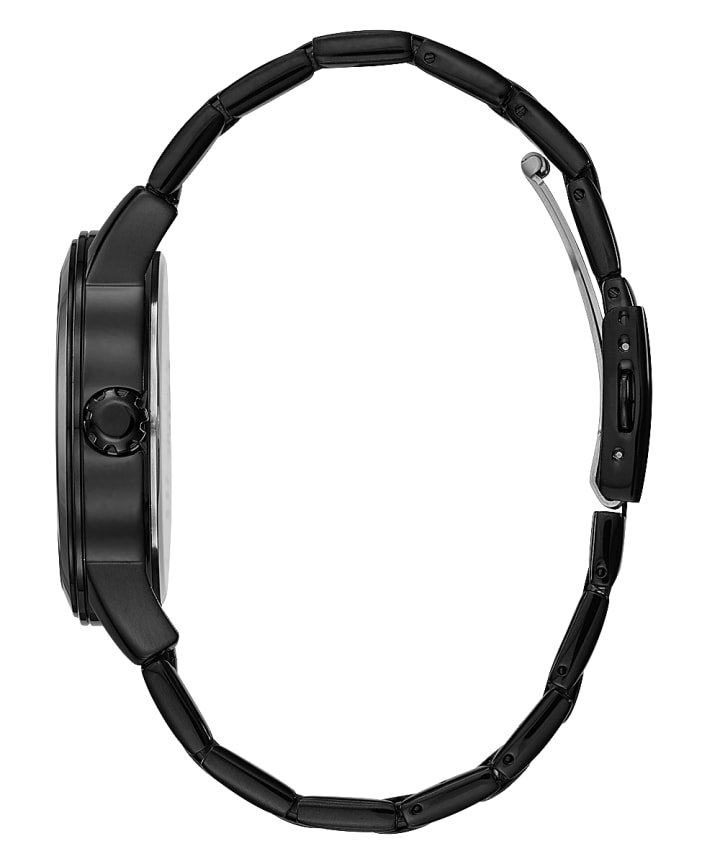 Black Case Black Stainless Steel Watch large
