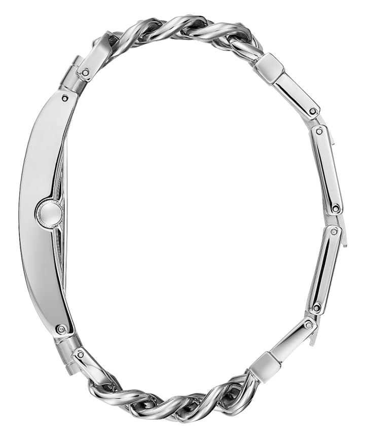 Silver Tone Case Silver Tone Stainless Steel Watch large