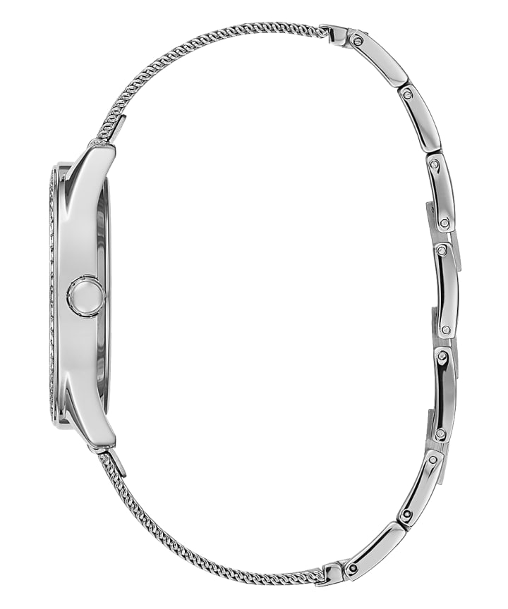 Silver Tone Case Silver Tone/Blue Mesh Watch large