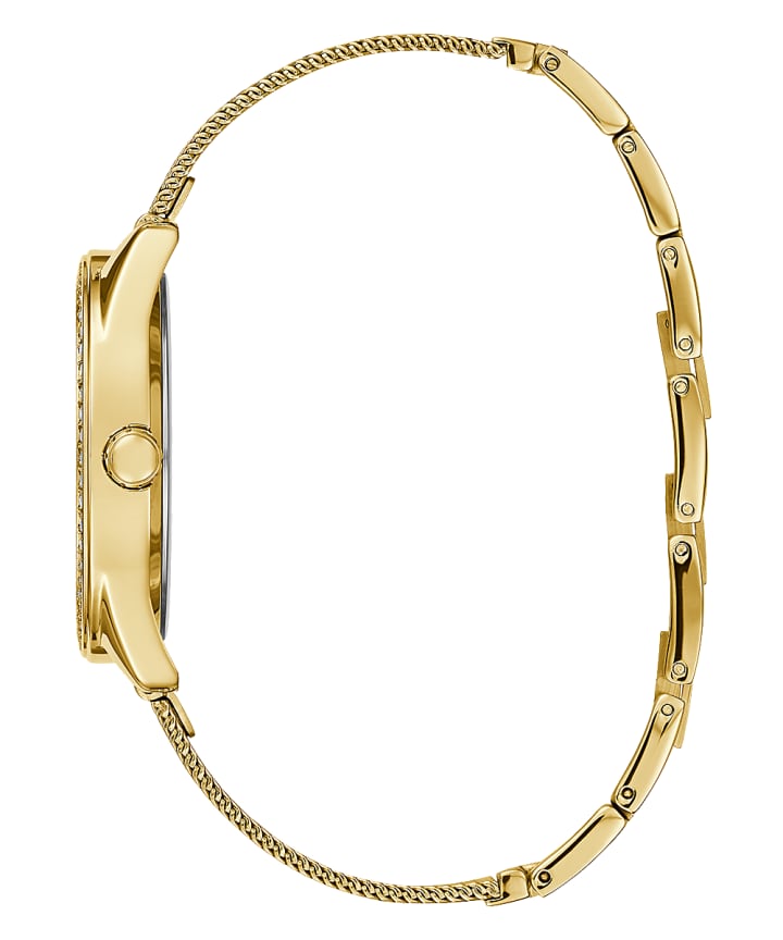 Gold Tone Case Gold Tone Stainless Steel/Mesh Watch large