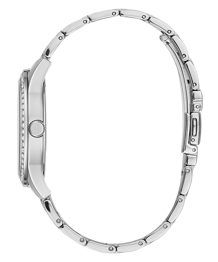 Silver Tone Case Silver Tone Stainless Steel Watch large