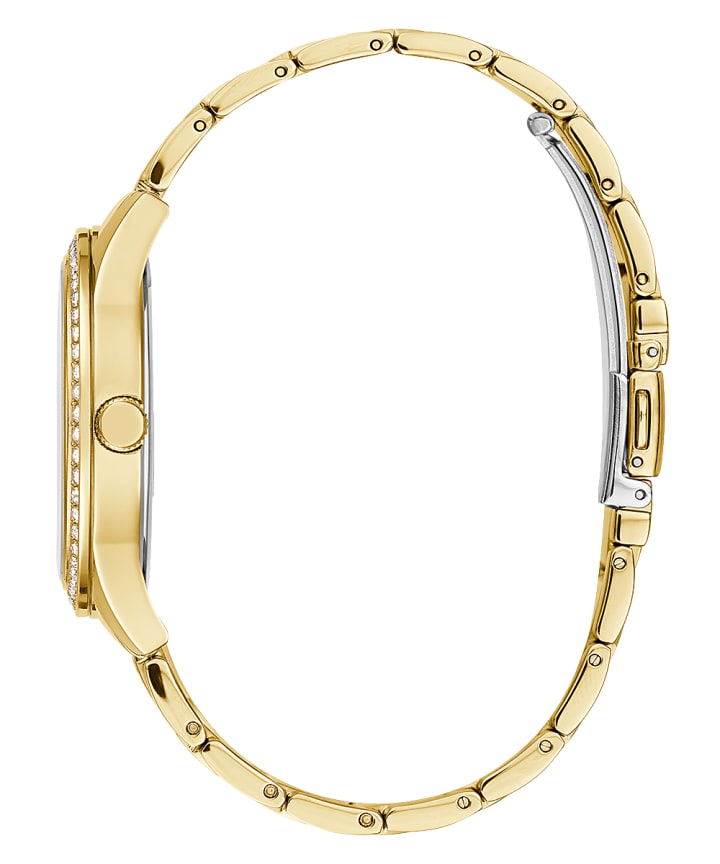 Gold Tone Case Gold Tone Stainless Steel Watch large