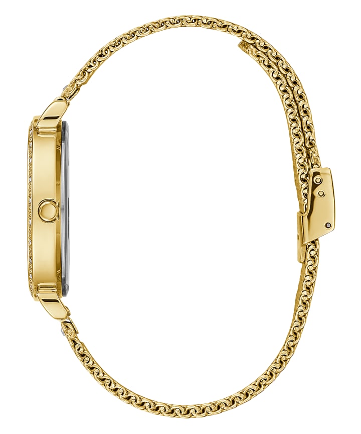 Gold Tone Case Gold Tone Mesh Watch large