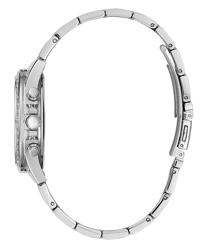 Silver Tone Case Silver Tone Stainless Steel Watch large