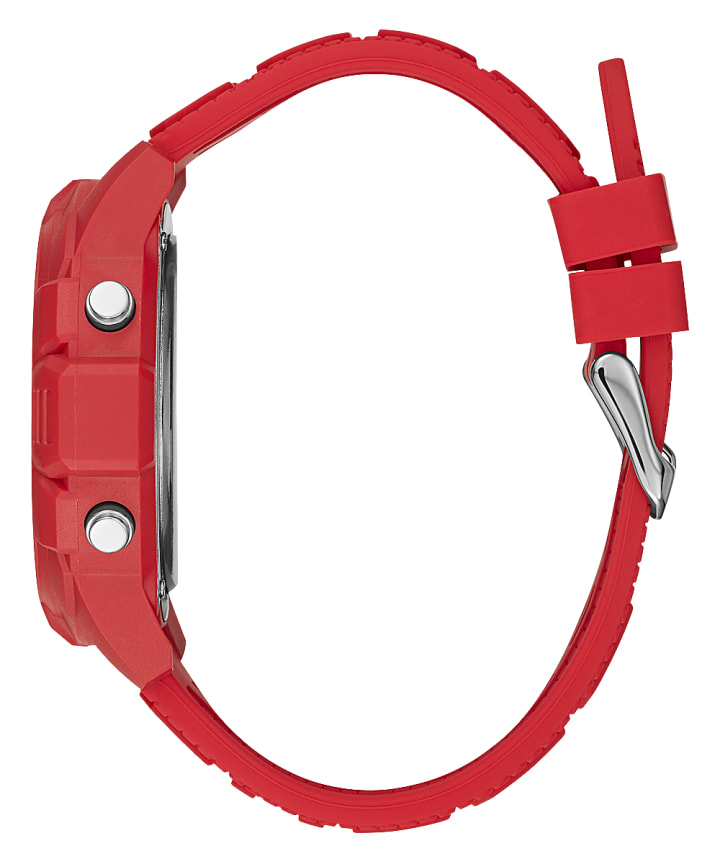 Red Case Red Silicone Watch large