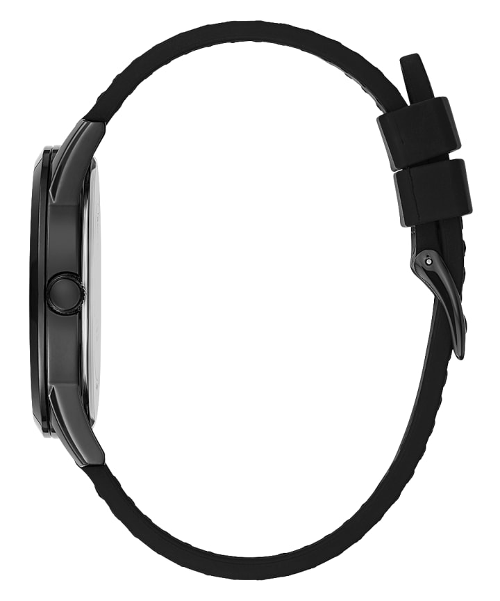Black Case White Silicone Watch large