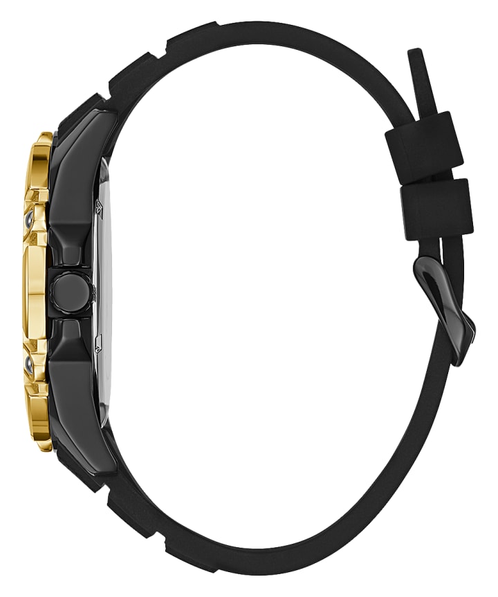 Black Case Black Silicone Watch large