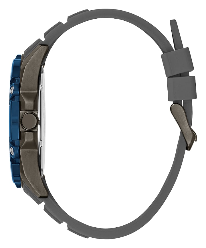 Gunmetal Case Grey Silicone Watch large